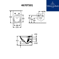 4670TS01 Subway 3.0  унітаз+ кришка Soft Close, білий (1 сорт) VILLEROY  BOCH