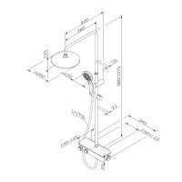 F0750A400 Inspire V2.0, душ. система, набор: зм-ч д/душа термостат, верхній душ d 250 мм, ручн (1 со AM.PM фото 1