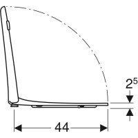 501.559.01.1 Selnova Comfort Дюропластове сидіння з кришкою для людей з обмеженими фізичними можливо Geberit фото 4