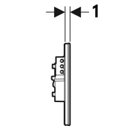 116.090.SM.6 Sigma 80 Клавіша електронного керування змивом унітазу, безконтактний подвійний змив, д Geberit фото 3