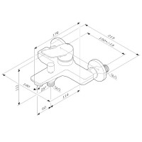 F85A10022 X-Joy S, змішувач для ванни/душу, чорний (1 сорт) AM.PM фото 6