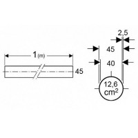 152.170.16.1 Труба d45мм довж. 1м (1 сорт) Geberit фото 1
