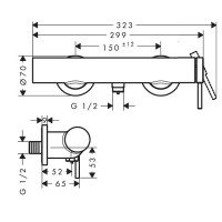 73622000 HG Tecturis S Змішувач для душу зовнішнього монтажу, хром (1 сорт) HANSGROHE фото 1