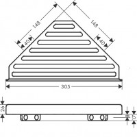 41741000 AddStoris Полиця кутова, хром (1 сорт) HANSGROHE фото 2