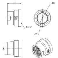 M15C Хром FADO Муфта редукційна 1*1/4х1 (1 сорт) FADO фото 1