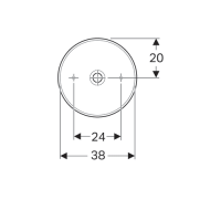 500.768.01.2 VariForm Умивальник круглий d=40см, що вбуд.на стільницю, без отв. під змішувач, без пе Geberit фото 2