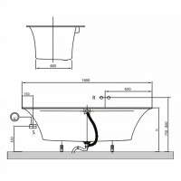 uBQ180SQE2DV-01 SQUARO EDGE 12 Ванна 180х80см, білий (1уп) (1 сорт) VILLEROY  BOCH фото 4