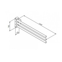 A9032700 Gem, Потрійна вішалка-вертушка для рушників (1 сорт) AM.PM фото 1