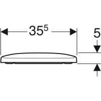 500.336.01.1 Selnova Square Сидіння з кришкою, білого кольору, швидкоз'ємні кріплення, SoftClose, ша Geberit фото 3
