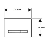 115.671.QD.2 Sigma50 Клавіша змиву для унітаза, з подвійим змивом, колір чорний хром матова (1 сорт) Geberit фото 1