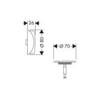 58185700 Flexaplus Зовнішня частина сифона д/ванни Matt White (1 сорт) HANSGROHE фото 1