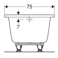 554.385.01.1 Ванна акрилова прямокутна Selnova Square 170х75см, з ніжками, колір білий (1 сорт) Geberit фото 3