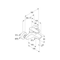 346810575 PureSolid Змішувач д/ванни (1 сорт) Kludi