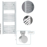 OMERE-50/120C01  Рушникосушка електрична, укомплектована теном YUUKI-03C3, хром (1 сорт) INSTAL PROJEKT