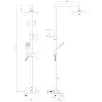 ZCOL632CR BLU Душова система для душу, хром (1 сорт) Paffoni фото 1