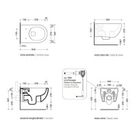 AP118S+QKCW09  APP  Унітаз підвісний GoSilent+кришка Soft Close, карбон (1 сорт) FLAMINIA фото 1