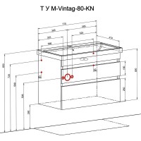 7570 Вінтаж (аліканте) Тумба підвісна з раковиною-80 Frame (1 сорт) Аква Родос фото 7