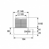 3601050  Зливний трап TECEdrainpoint S S50, низький (1 сорт) Tece