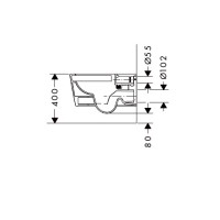 60194450 EluPura Q Підвісний унітаз 540 rimless, білий (1 сорт) HANSGROHE фото 5