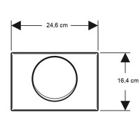 115.108.00.1 Delta10 Клавіша змиву із системою змив/стоп, з кріпленням на гвинтах, нержавіюча сталь  Geberit фото 1
