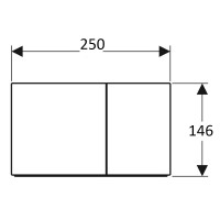 115.622.14.1 Sigma70 Клавіша змиву, подвійний змив, колір чорний матовий (1 сорт) Geberit фото 1
