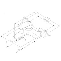 F45E10000 Tender, змішувач д/ванни/душу, хром, шт. (1 сорт) AM.PM фото 3