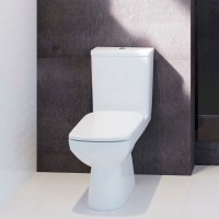 500.152.01.1 Selnova Square Унітаз підлоговий, прямокутний, Rimfree, з горизонтальним випуском, колі Geberit фото 5