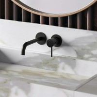 Z00730000073005 TEO Зовнішня частина змішувача для раковини 185 мм., чорний матовий (1 сорт) Bossini фото 2