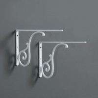 MNSAR Кронштейн металевий, білий (пара) (1 сорт) SIMAS фото 1