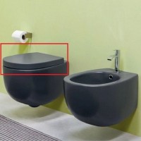 005 528 013 MILK Сидіння з кришкою дюропласт, система SoftClose, колір антрацит мат (1 сорт) NIC Design фото 1