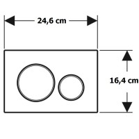 115.882.SN.1  Sigma20 Клавіша змиву, подвійний змив, нержавіюча сталь матово/полірована/матова (1 со Geberit фото 2