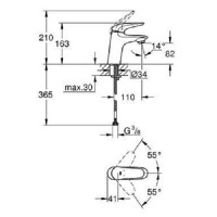 23715003 Eurostyle Solid змішувач для раковини, хром (1 сорт) Grohe фото 1