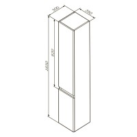 M85CHR0356WG38 X-Joy, Шафа-колона, підвісна, 35 см, права, двері, білий глянець (1 сорт) AM.PM фото 6