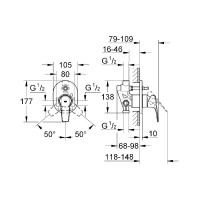 29045000 BauFlow Змішувач ВМ д/ванни (1 сорт) Grohe фото 1