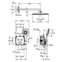 34865KF0 SmartControl Душова система з термостатом, чорний матовий (1 сорт) Grohe фото 3