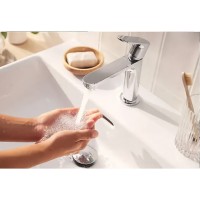 72586000 Rebris S Змішувач д/раковини 80 CoolStart EcoSmart+ з д/к, хром (1 сорт) HANSGROHE фото 2