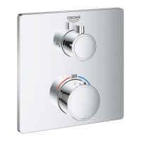 24079000 Grohtherm Thermostatic Зовнішня частина термостату прихованого монтажу на 2 споживачі, хром Grohe фото 1