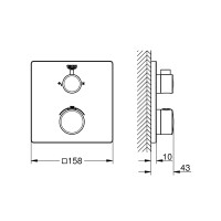 24079000 Grohtherm Thermostatic Зовнішня частина термостату прихованого монтажу на 2 споживачі, хром Grohe фото 6