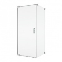 CA1CG0805007 CADURA Одностворкові душові двері -800мм, кріплення зліва,  скло прозоре, проф. алюм.хр SanSwiss
