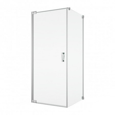 CA1CG0805007 CADURA Одностворкові душові двері -800мм, кріплення зліва,  скло прозоре, проф. алюм.хр SanSwiss