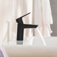 233222433 Eurosmart Одноважільний змішувач для раковини M-Size з донним клапаном, чорний матовий (1  Grohe фото 5