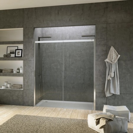 QTN2 R 1400 A10 CSH Acqua R 5000 2-секційні розсувні двері в нішу 1400 мм. (1 сорт) DUKA