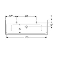 500.277.00.1 Xeno2 Раковина 140 см із Varicor, що вбуд.в стільницю, з 2-ма отв. під зшіш. на два спо Geberit фото 2