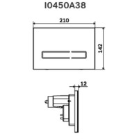 I0450A38 Touchless Pro, клавіша для інсталяції сенсорна безконтактна, скло, чорний (1 сорт) AM.PM фото 1