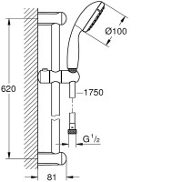 27598001 New Tempesta Classic 100 Душовий набір, 2 режими (1 сорт) Grohe фото 1