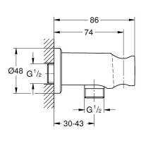 26658AL0 Rainshower Підключення душового шлангу з тримачем, графіт Brushed Hard Graphite (1 сорт) Grohe фото 3