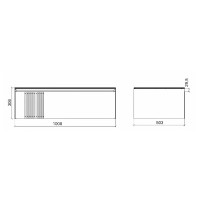 22207  Меблі MANHATTAN антрацит мат. зі стільницею КР Namibia Black 100 см та ум. One 46 см.,круг (1 Аква Родос фото 2