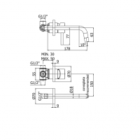 LIG006NO70 LIGHT Змішувач для  раковини, вилив 175 мм чорний (1 сорт) Paffoni фото 1