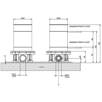 58099-031 INCISO  Внутрішня частина для змішувача (монтаж з підлоги), хром (1 сорт) GESSI фото 1