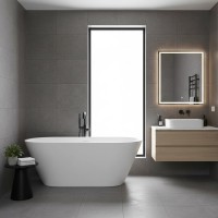 17070130W Style Ванна окремостояча 166x72,5 см з литого (штучного) каменю Caststone, з інтегрованим  Devit фото 2